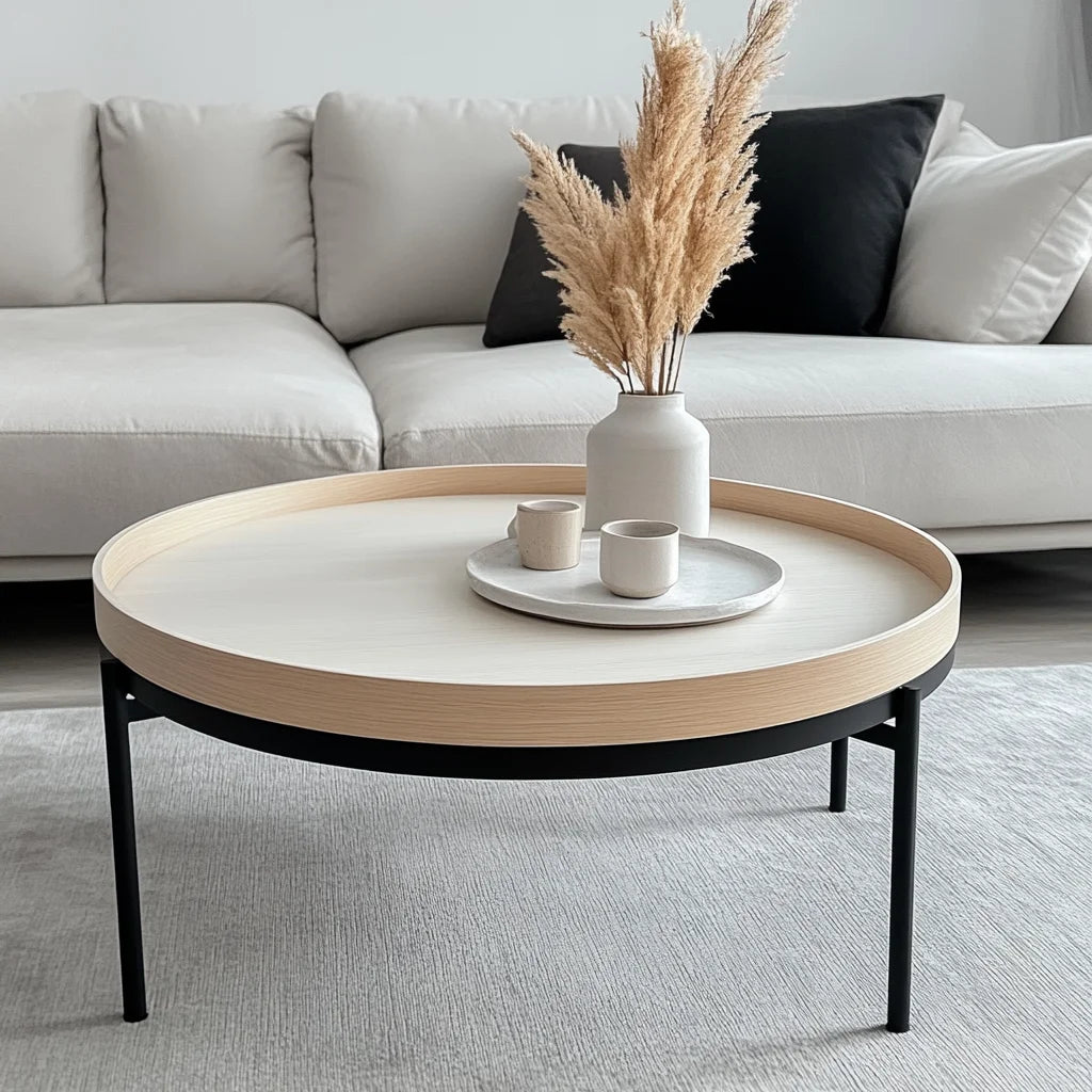 Wood Metal Coffee Table