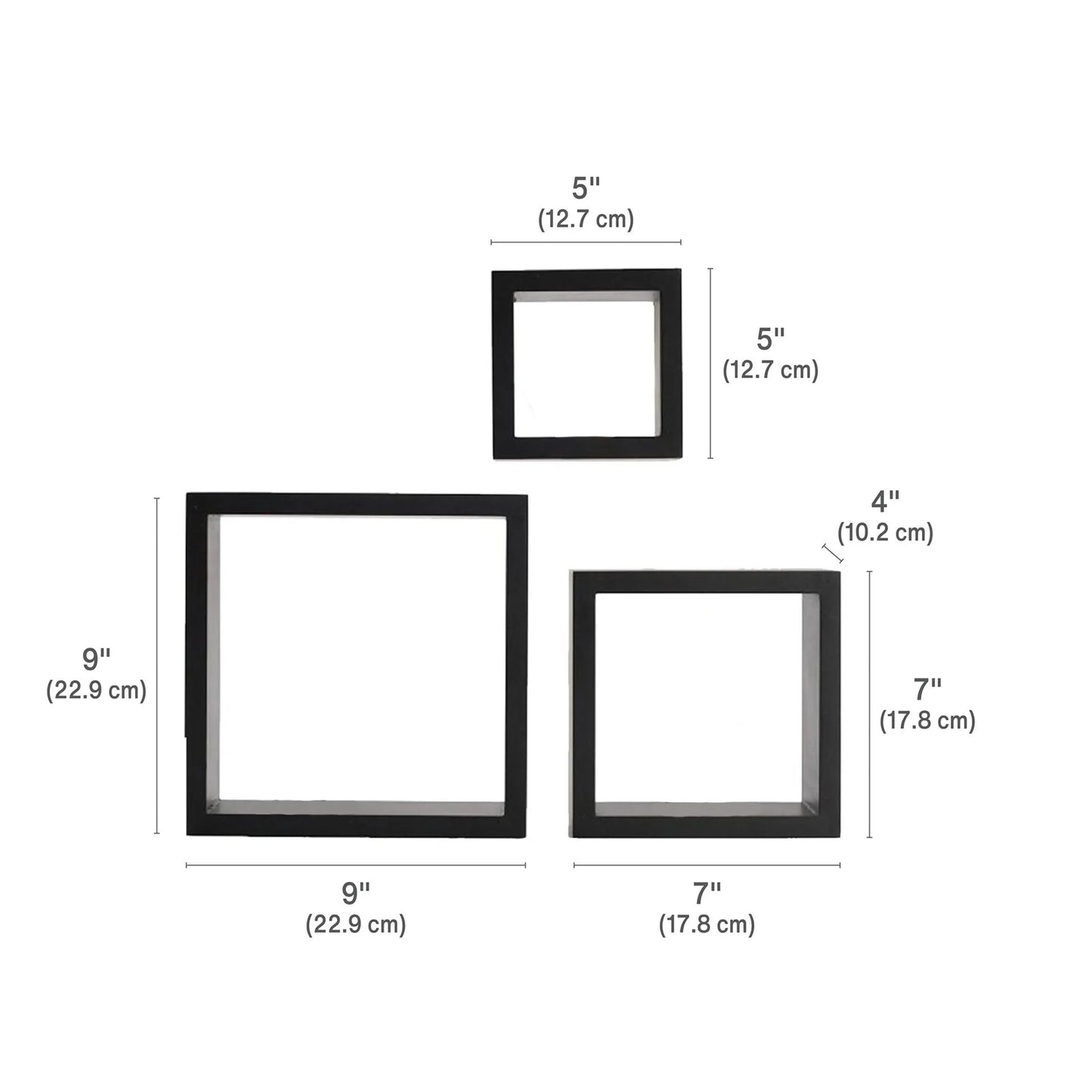 Black Square Shelves